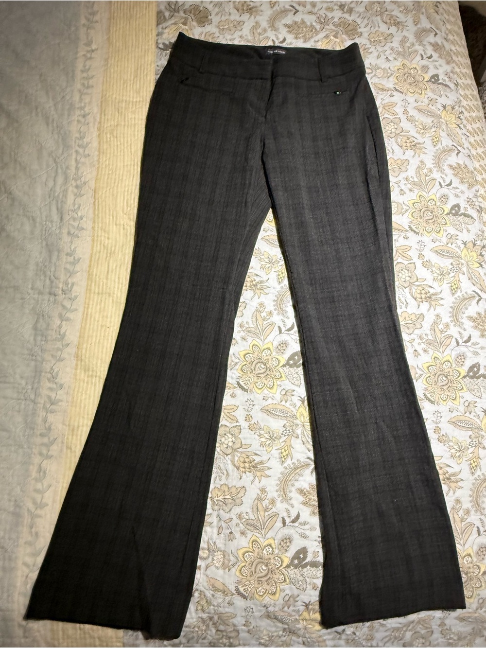 Van Heusen Dark Gray Boot Cut Dress Pants